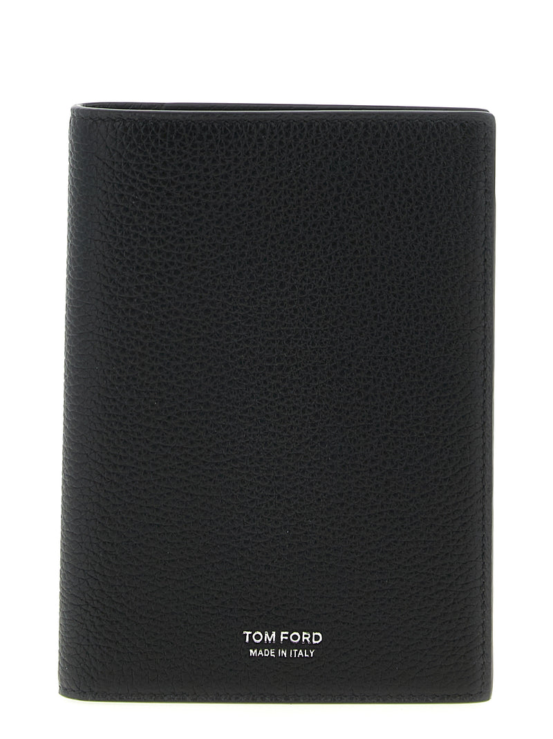 Portefeuille Tom Ford en cuir de veau noir