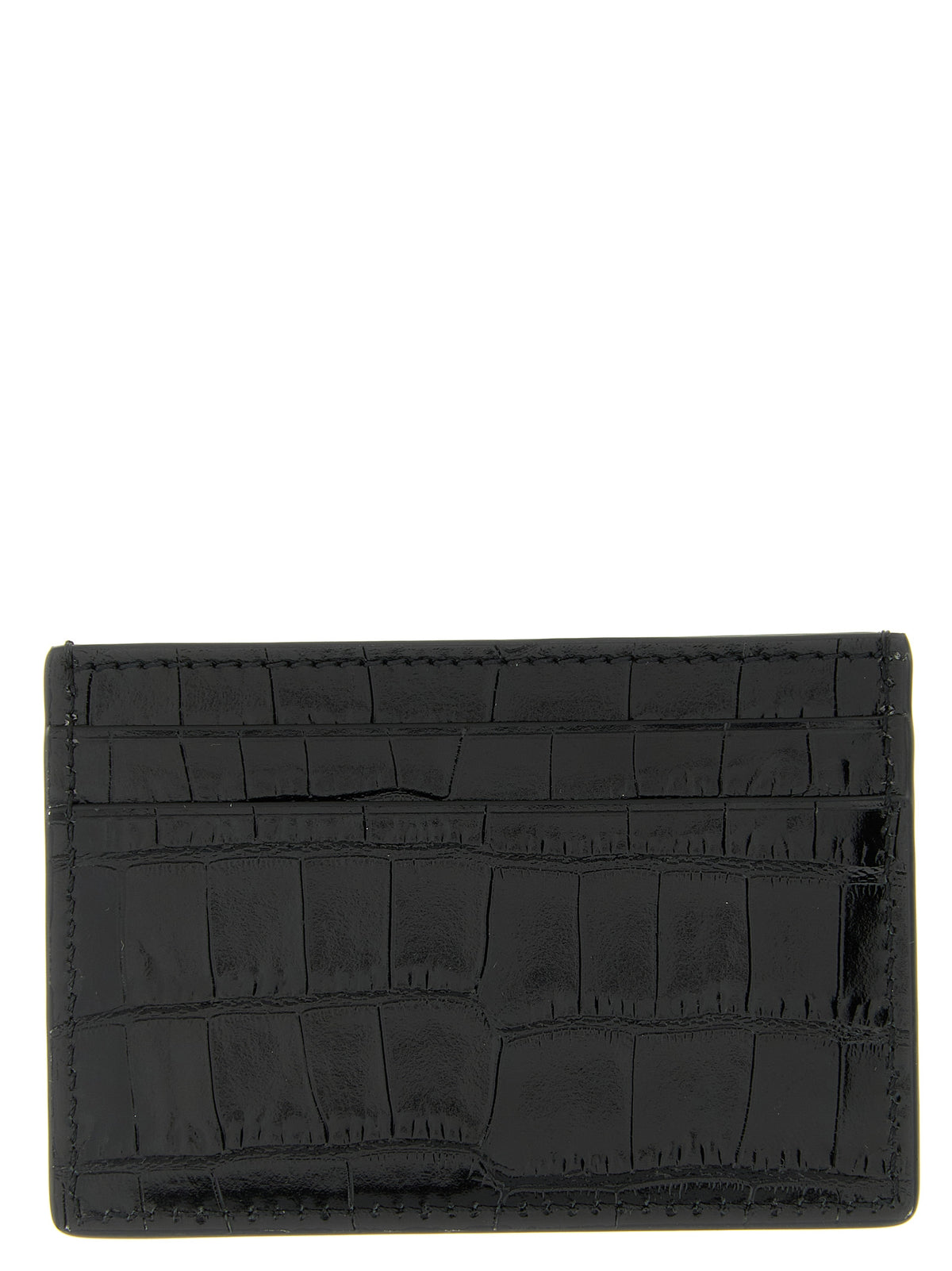 Porte-cartes Tom Ford en cuir de veau noir