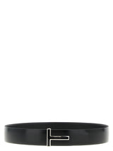Tom Ford Black Calfskin Regular Belt - Versatile Luxury Accessory