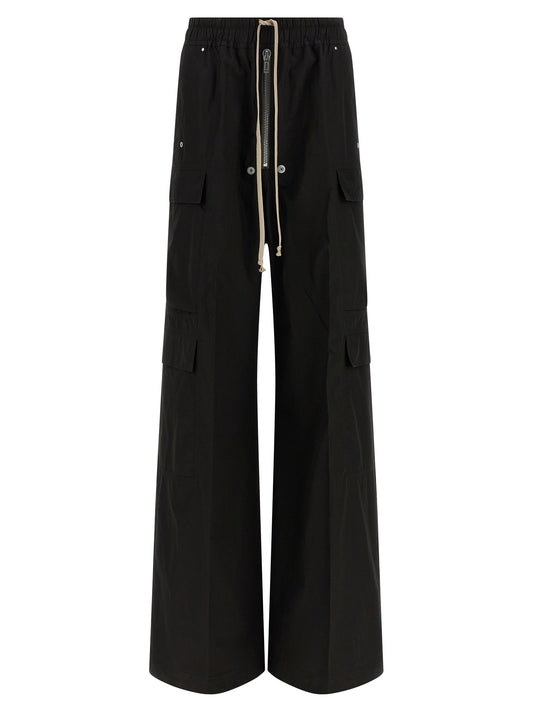 Rick Owens Cargobelas Black Cotton Cargo Pants