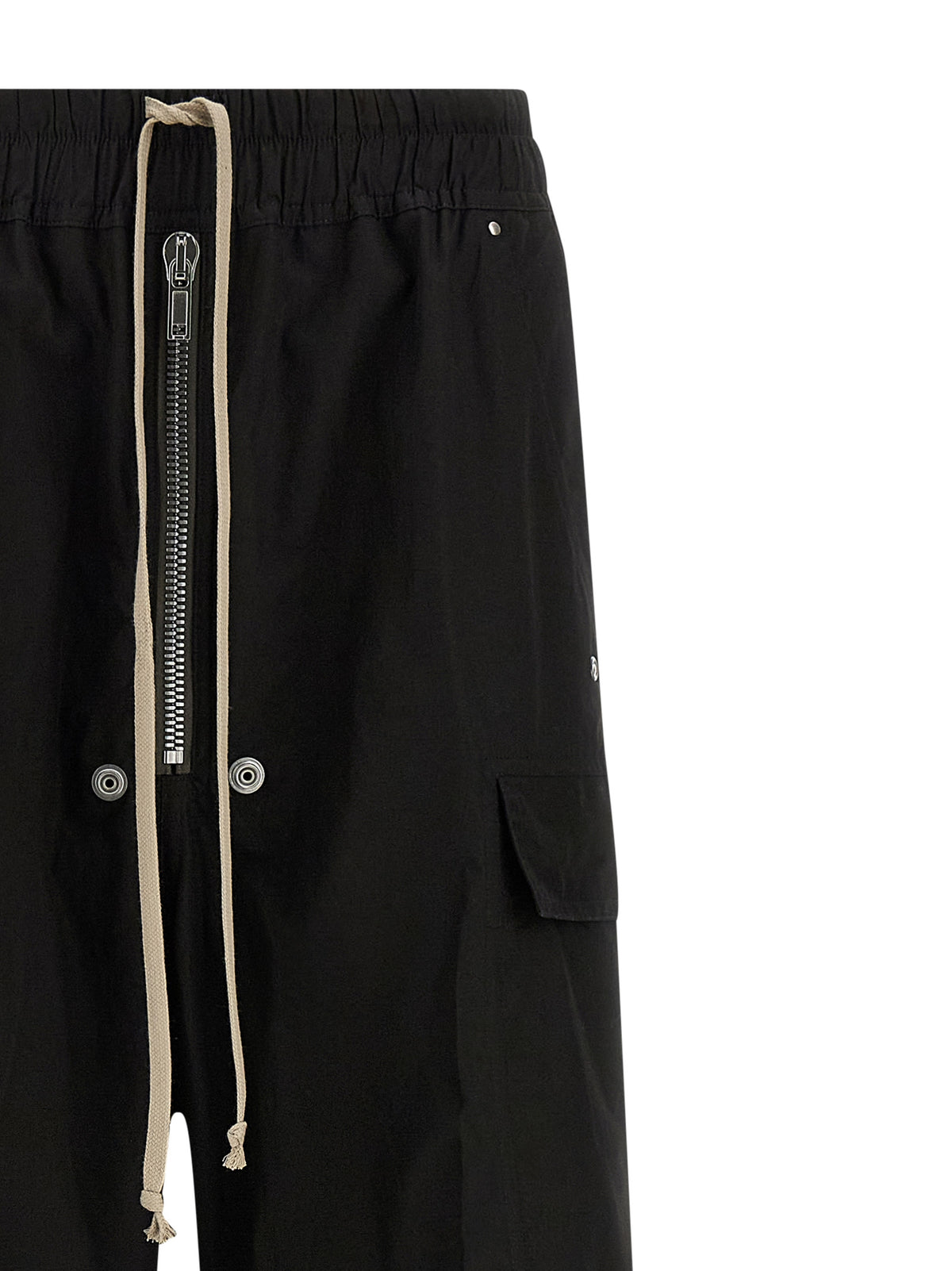 Rick Owens Cargobelas Black Cotton Cargo Pants