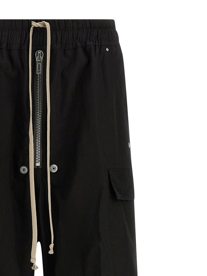 Rick Owens Cargobelas Black Cotton Cargo Pants for Women