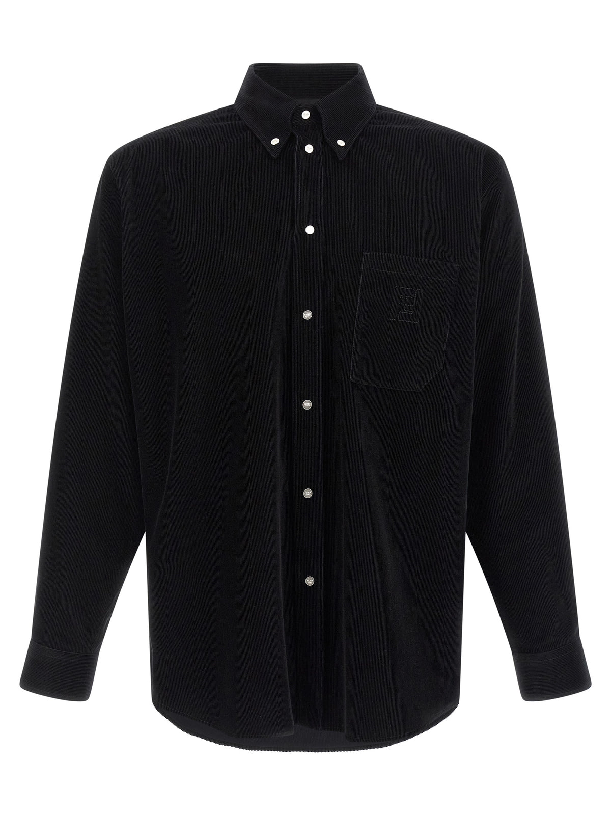 Chemisier en coton noir Fendi