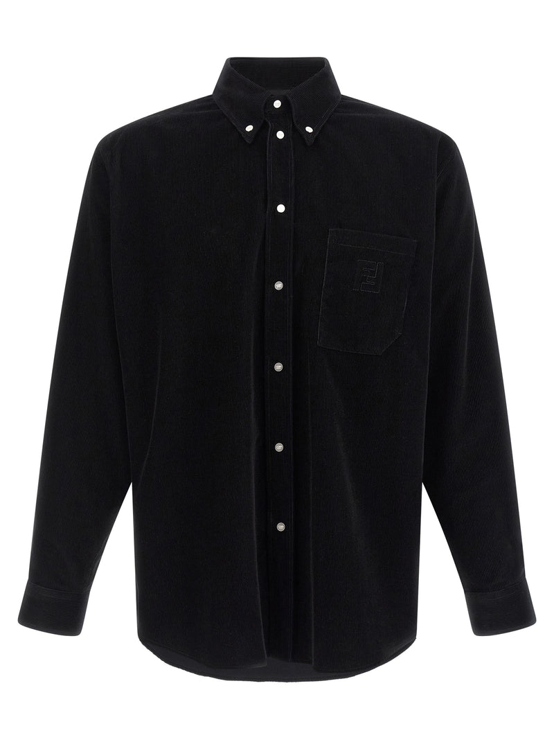 Chemisier en coton noir Fendi