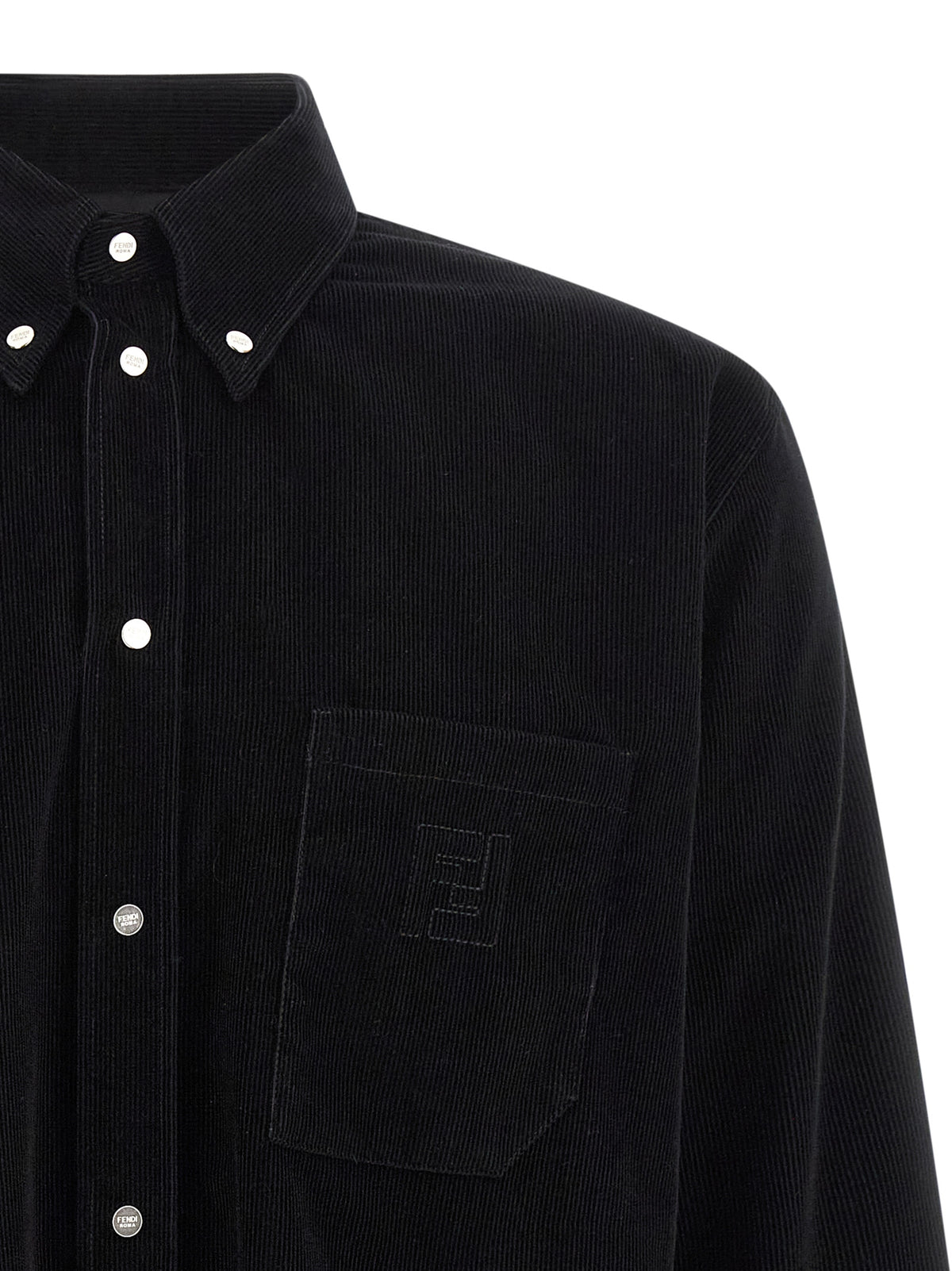 Chemisier en coton noir Fendi