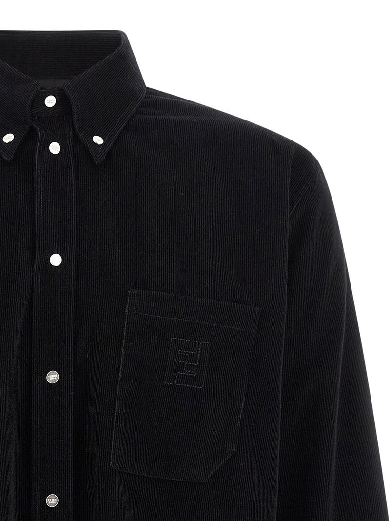 Chemisier en coton noir Fendi