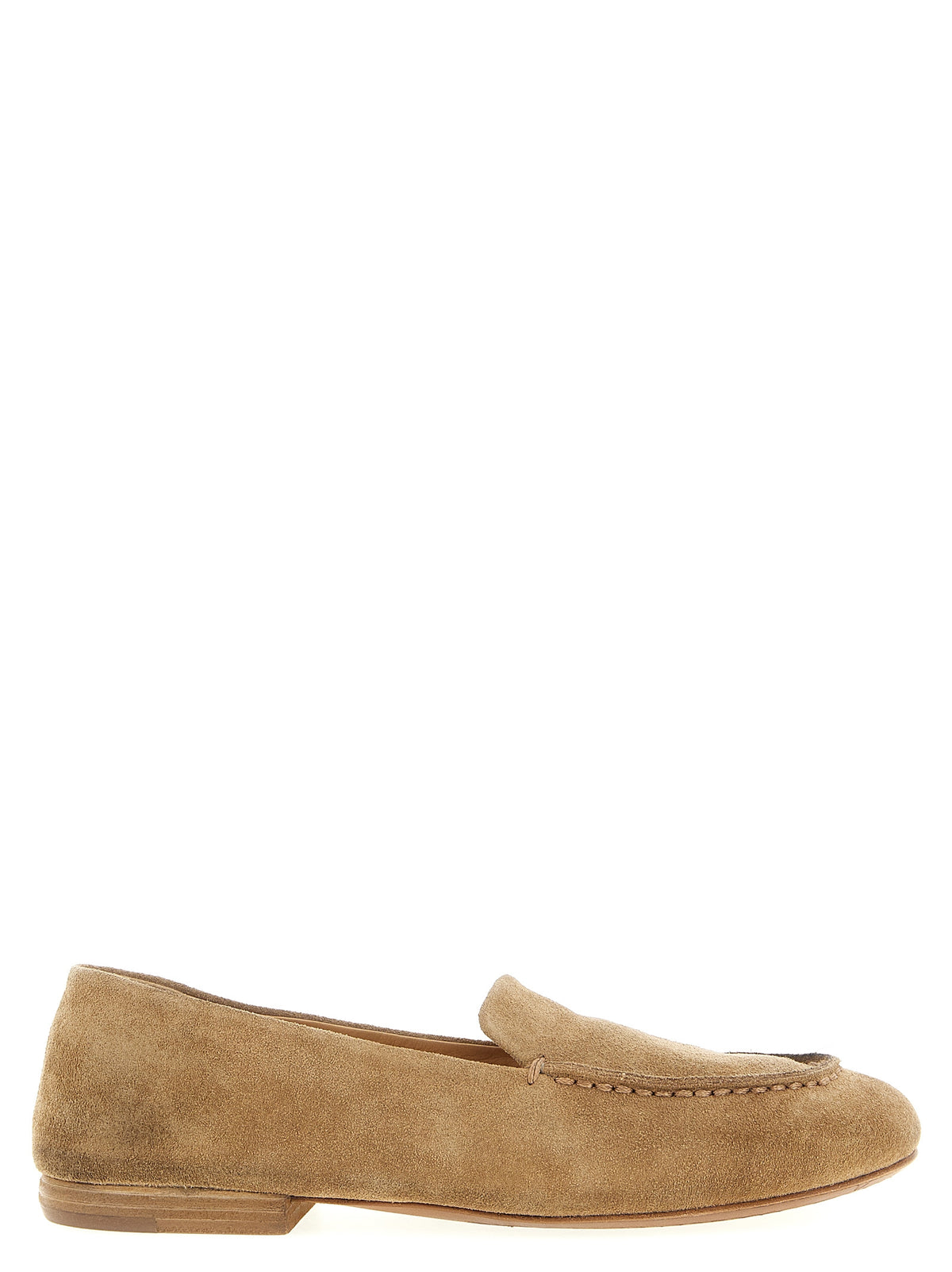 Marsell Mandolo Beige Calfskin Slip-On Loafers for Women