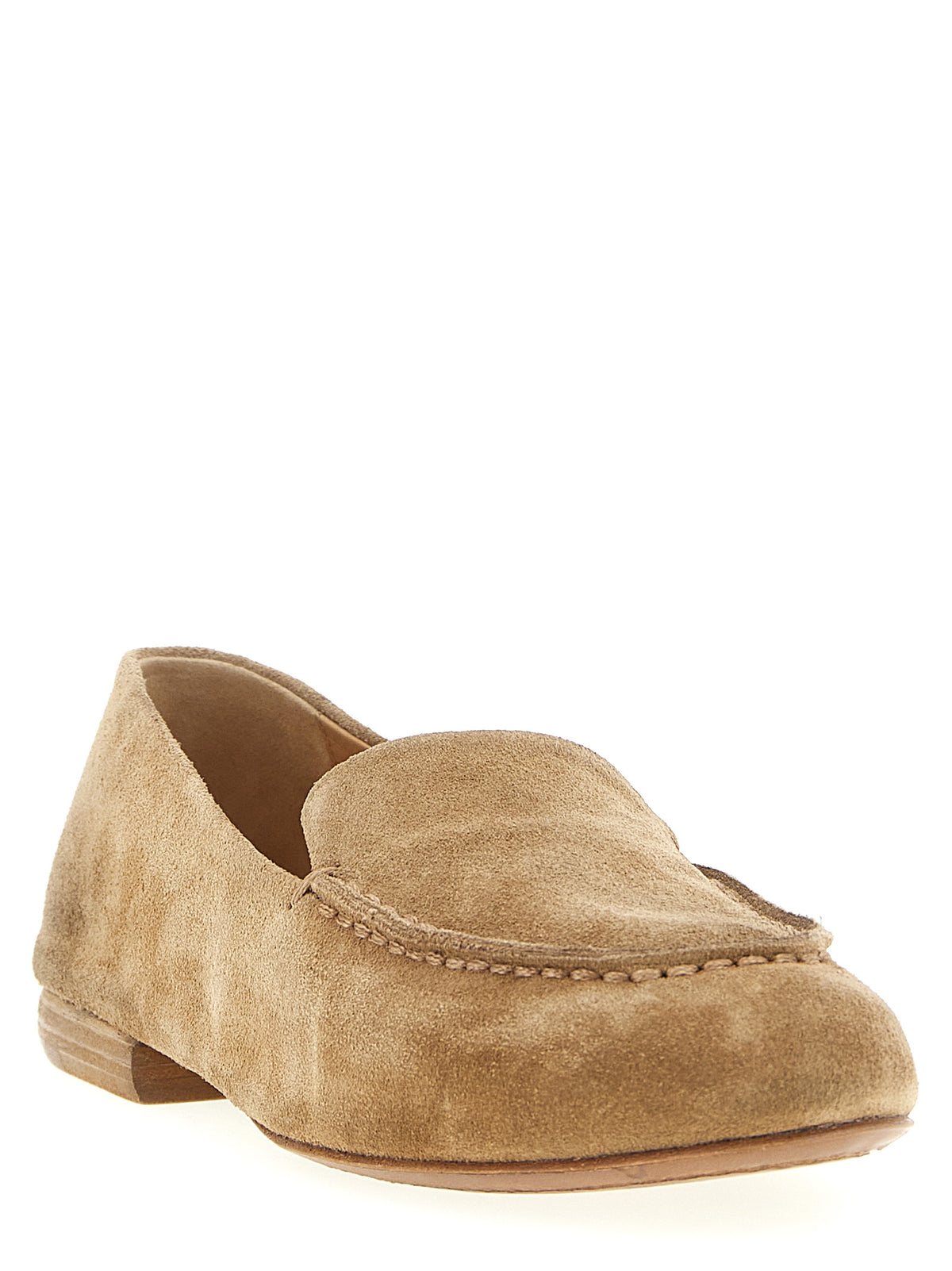 Marsell Mandolo Beige Calfskin Slip-On Loafers for Women