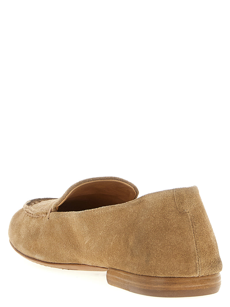 Marsell Mandolo Beige Calfskin Slip-On Loafers for Women