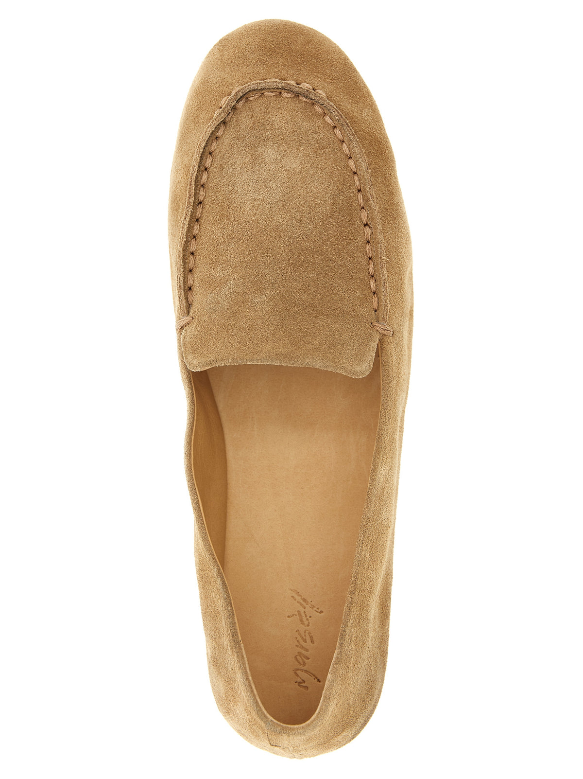 Marsell Mandolo Beige Calfskin Slip-On Loafers for Women