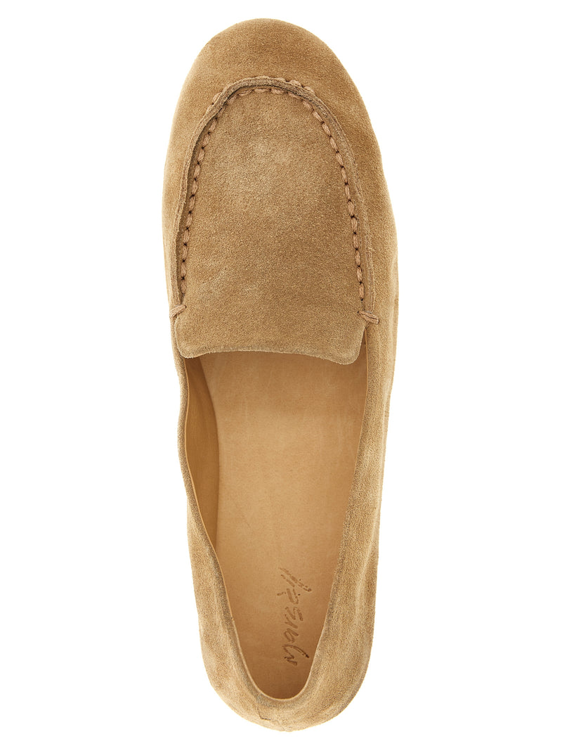 Marsell Mandolo Beige Calfskin Slip-On Loafers for Women