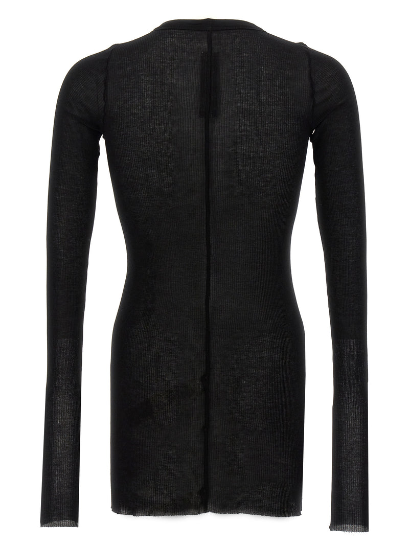 T-shirt noir en viscose Rick Owens