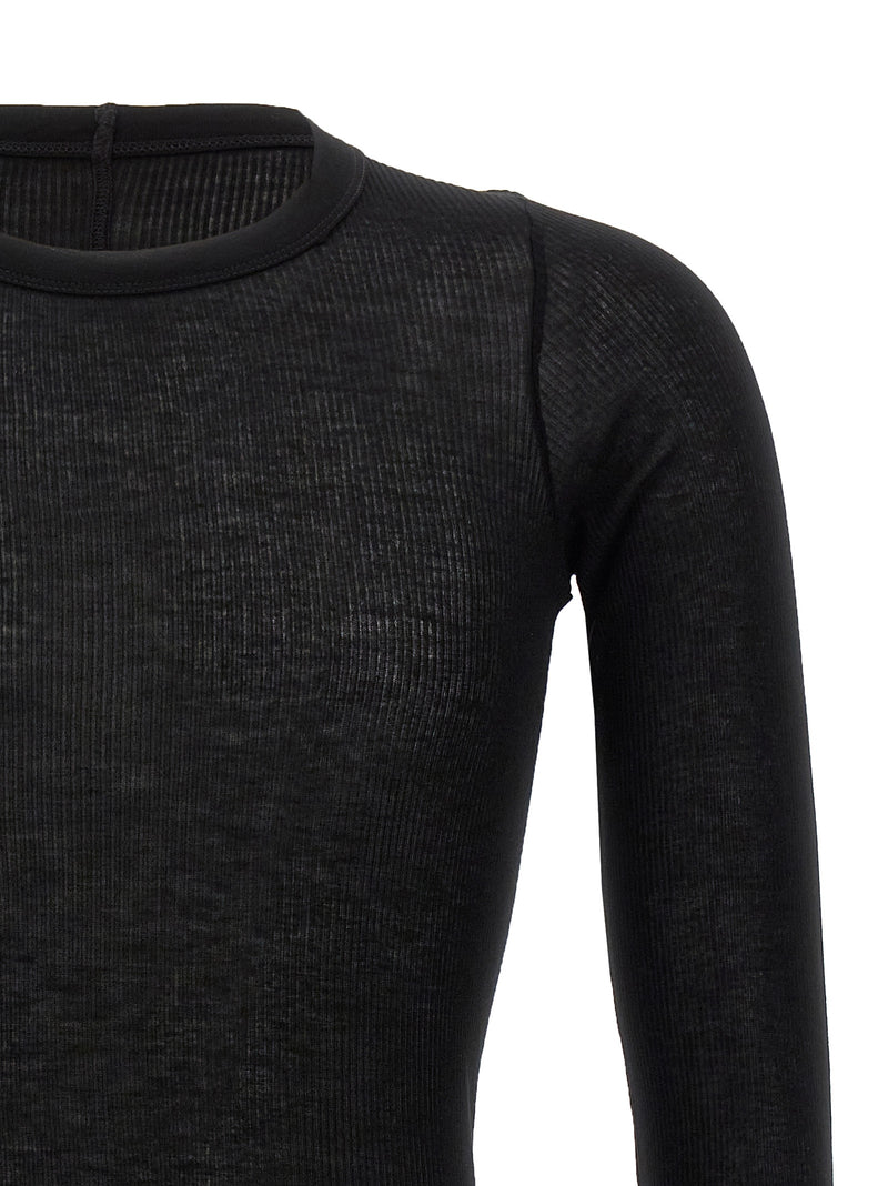 T-shirt noir en viscose Rick Owens
