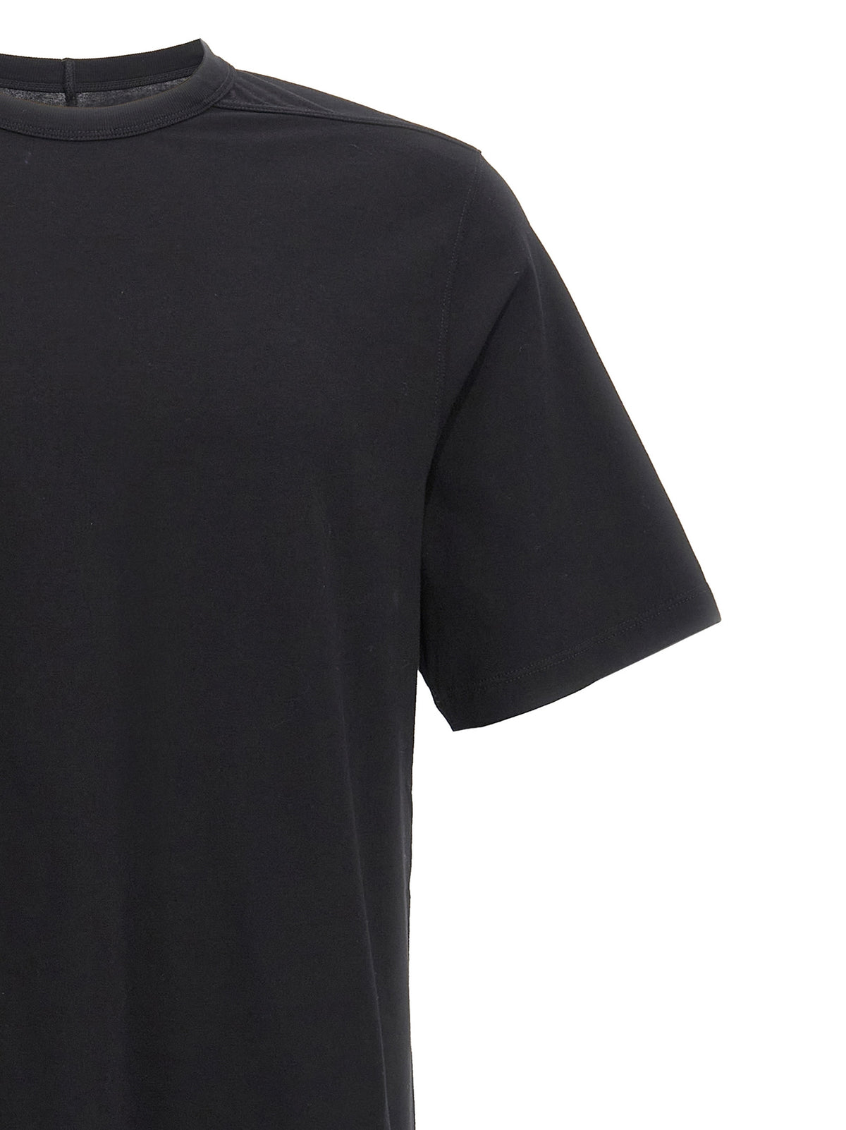 Rick Owens Black Cotton 'Brad T' T-Shirt