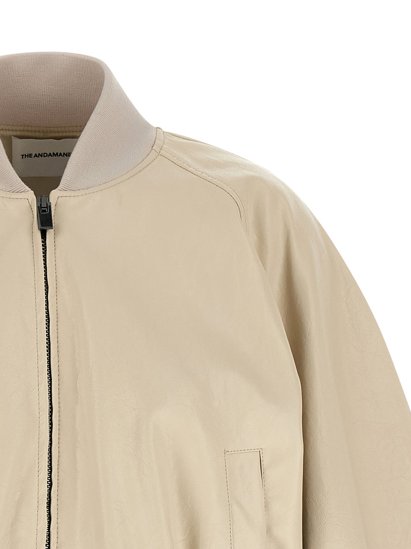 The Andamane Sierra Beige Bomber Jacket