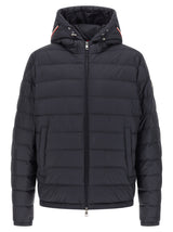 Veste longue Moncler en polyester bleu