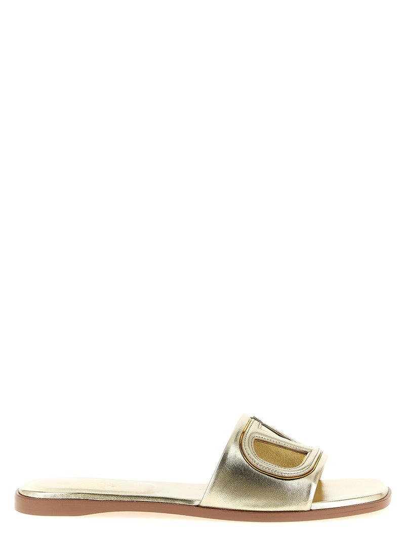 Mules Valentino Garavani en veau doré