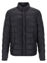 Doudoune longue Moncler en polyamide bleu