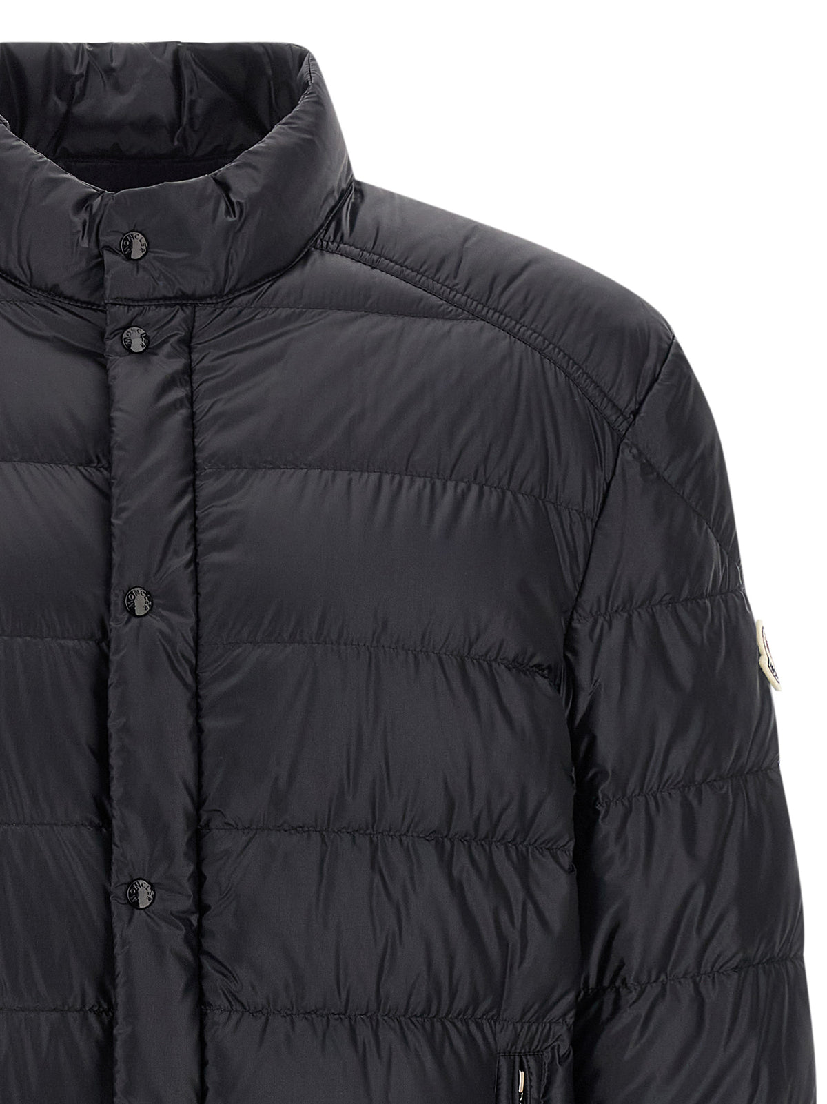 Doudoune longue Moncler en polyamide bleu