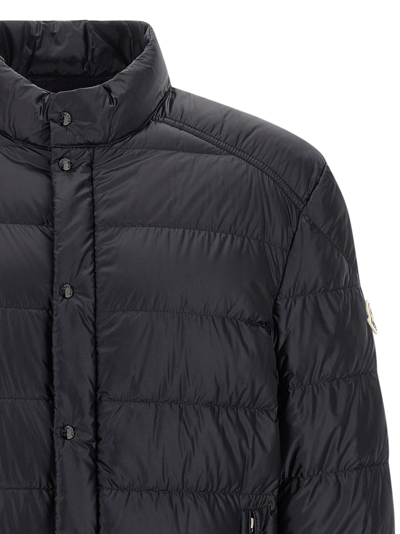Doudoune longue Moncler en polyamide bleu