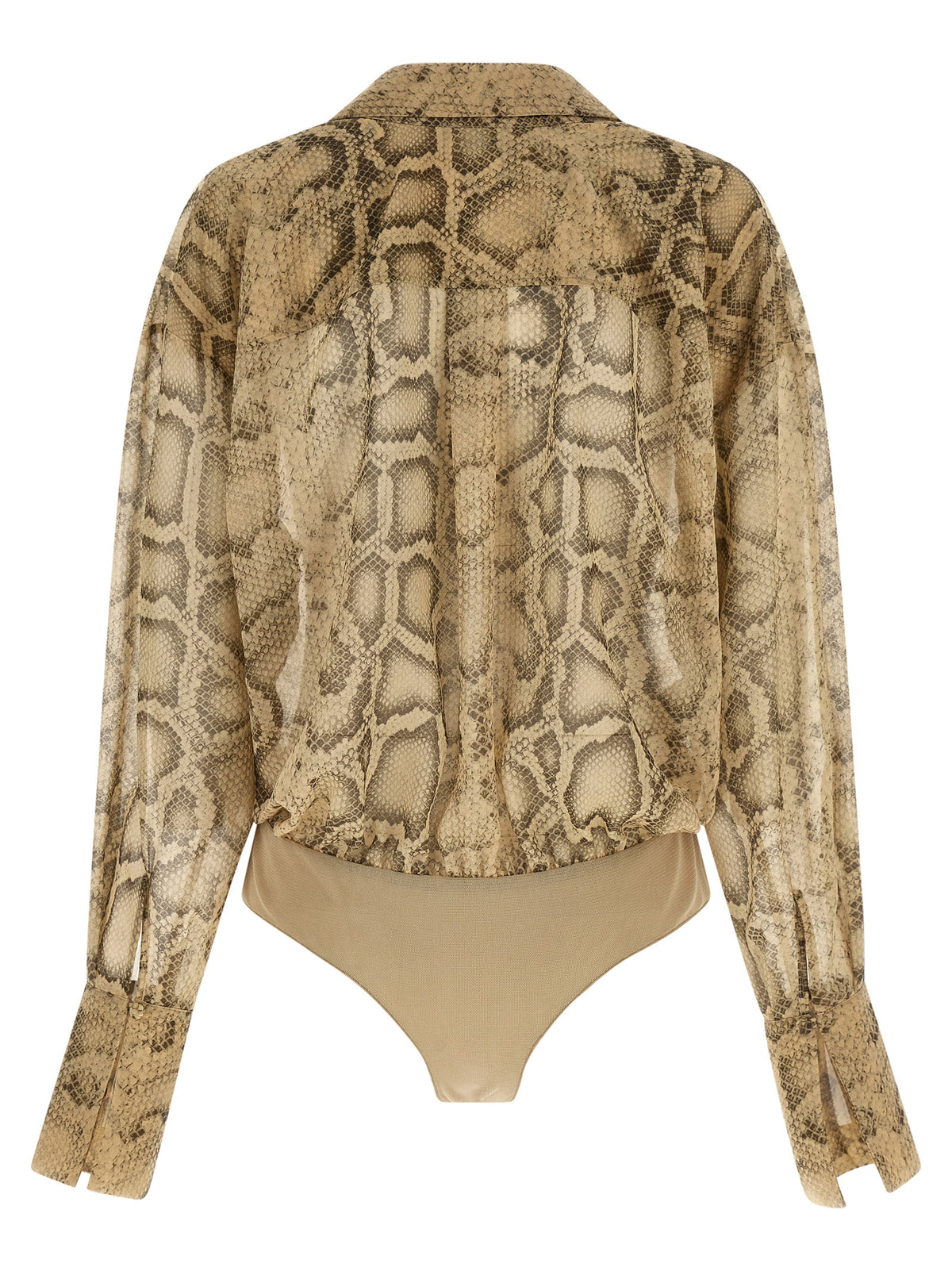 The Andamane Paloma Beige Polyester Bodysuit