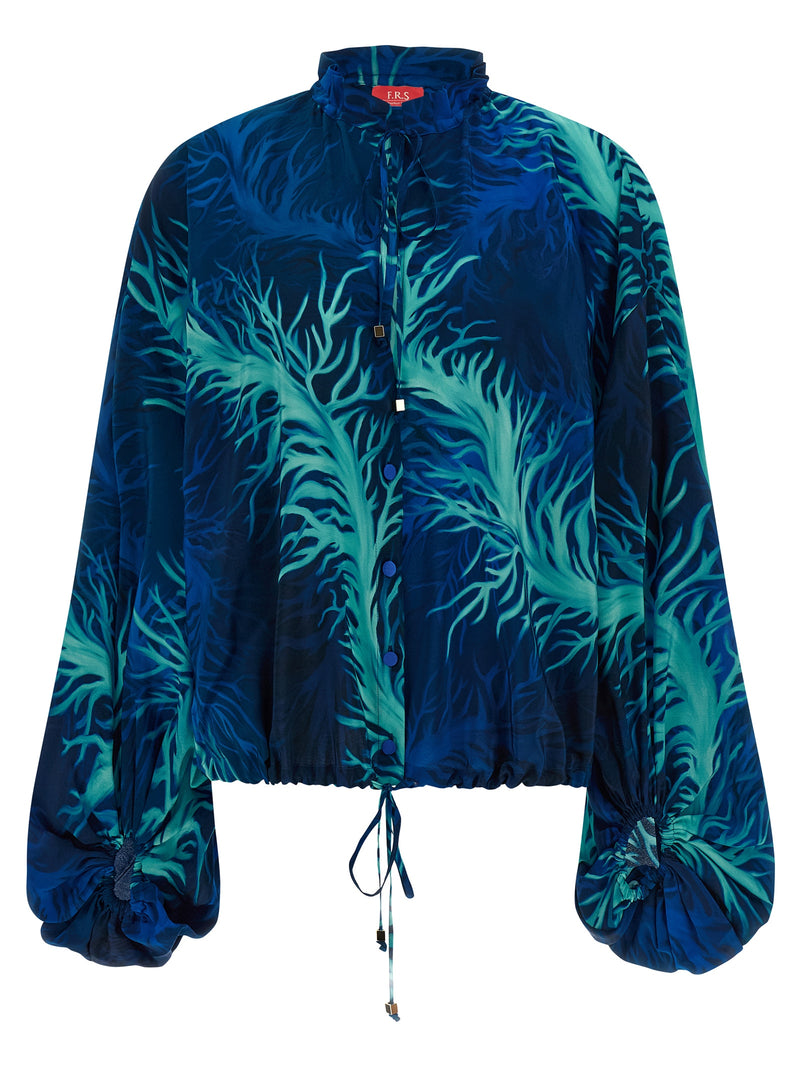 F.R.S. - FOR RESTLESS SLEEPERS Blouse en soie bleue