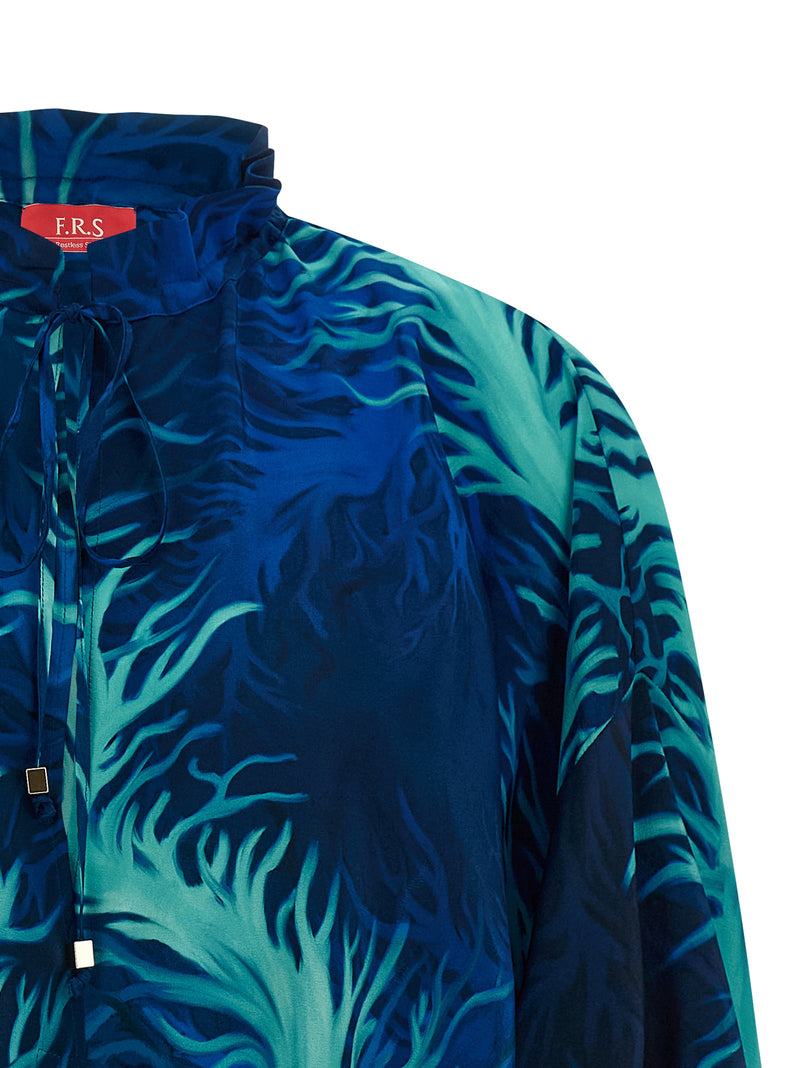 F.R.S. - FOR RESTLESS SLEEPERS Blouse en soie bleue