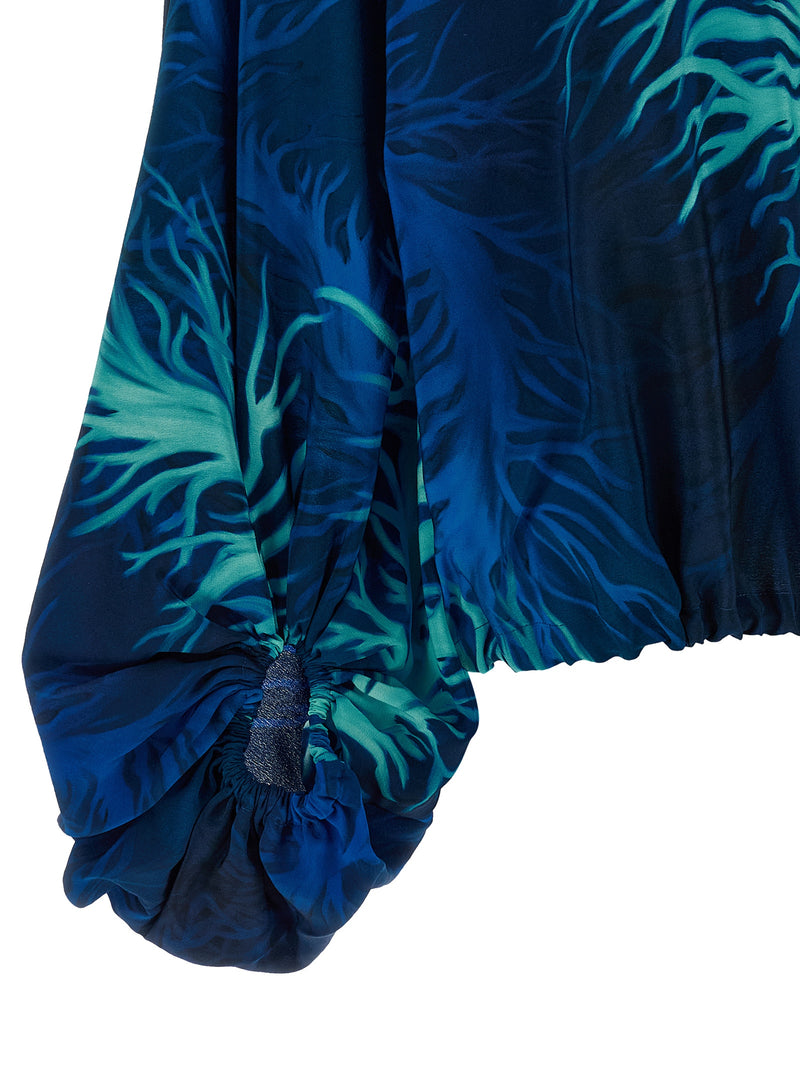 F.R.S. - FOR RESTLESS SLEEPERS Blouse en soie bleue