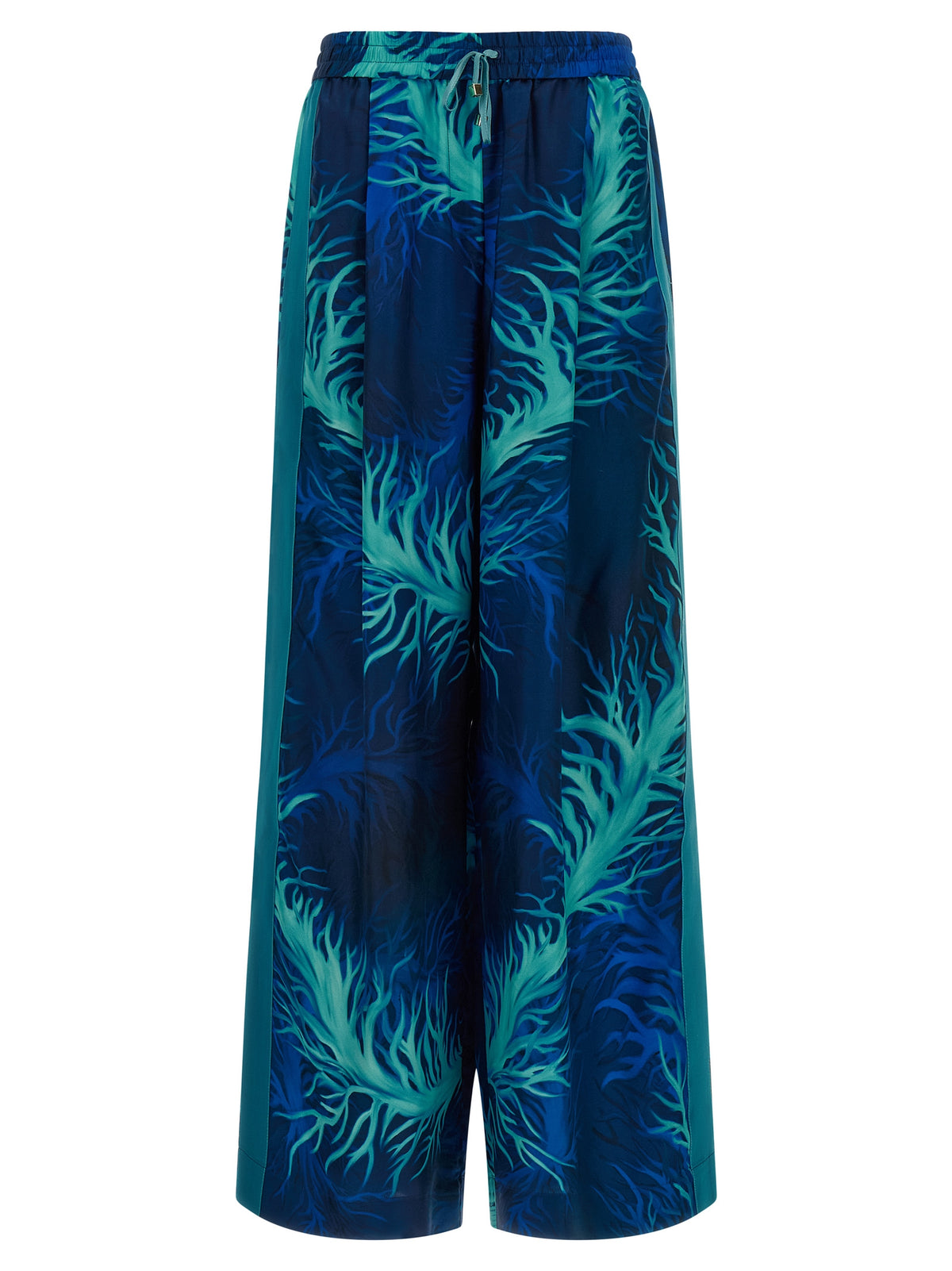 F.R.S. - FOR RESTLESS SLEEPERS Pantalon décontracté en soie bleu