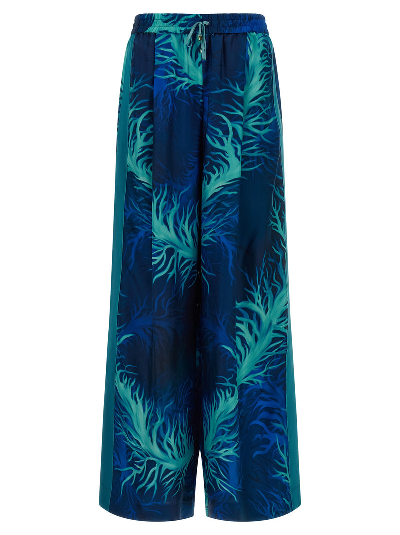 F.R.S. - FOR RESTLESS SLEEPERS Pantalon décontracté en soie bleu