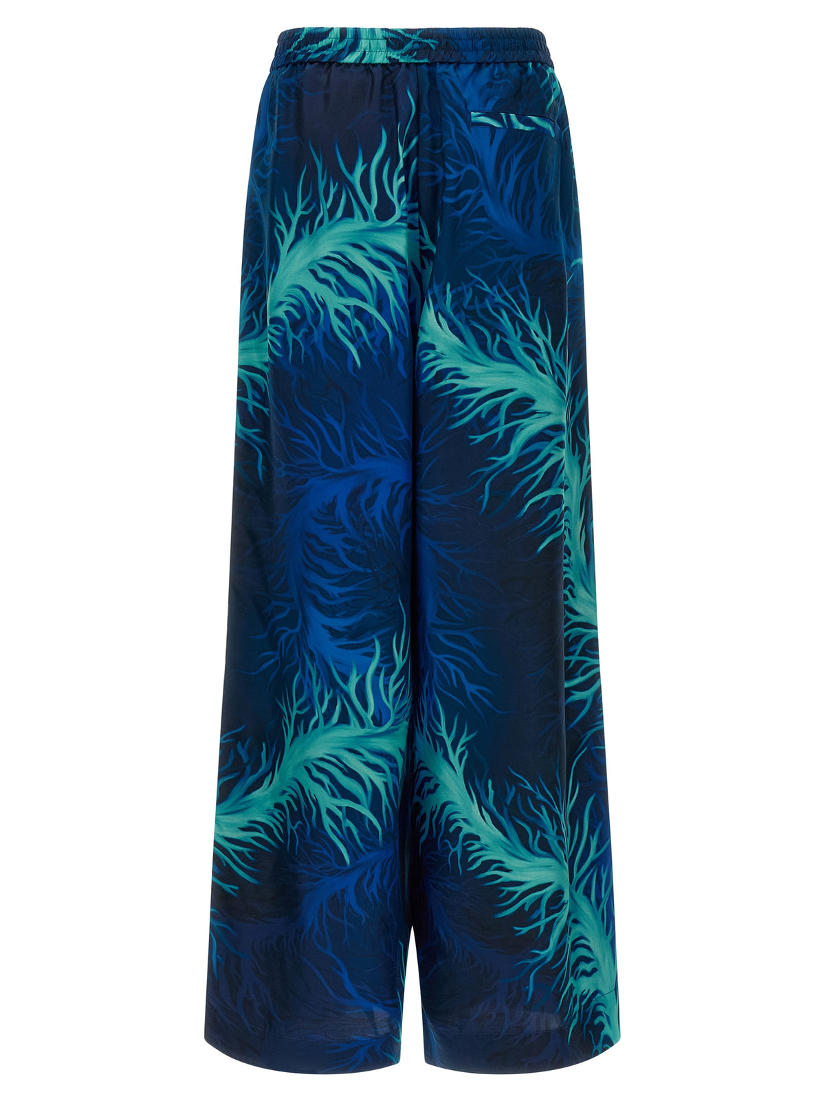 F.R.S. - FOR RESTLESS SLEEPERS Pantalon décontracté en soie bleu