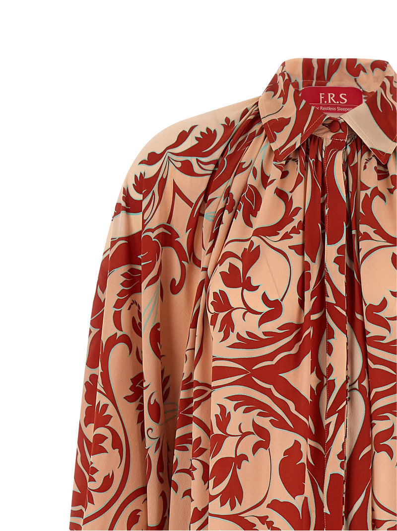 F.R.S. - FOR RESTLESS SLEEPERS Robe longue en soie multicolore