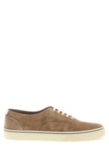 Baskets basses Brunello Cucinelli en cuir de veau beige