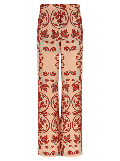 F.R.S. - FOR RESTLESS SLEEPERS Multicolor Silk Casual Pants