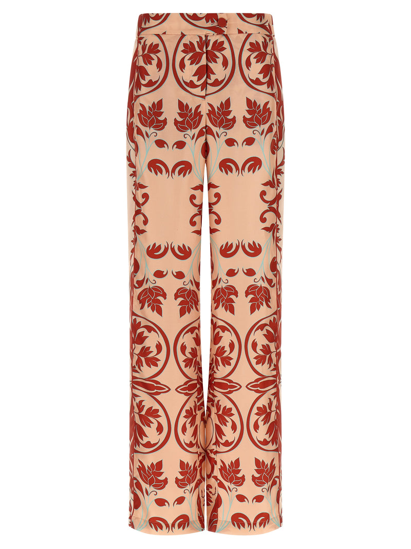 F.R.S. - FOR RESTLESS SLEEPERS Multicolor Silk Casual Pants
