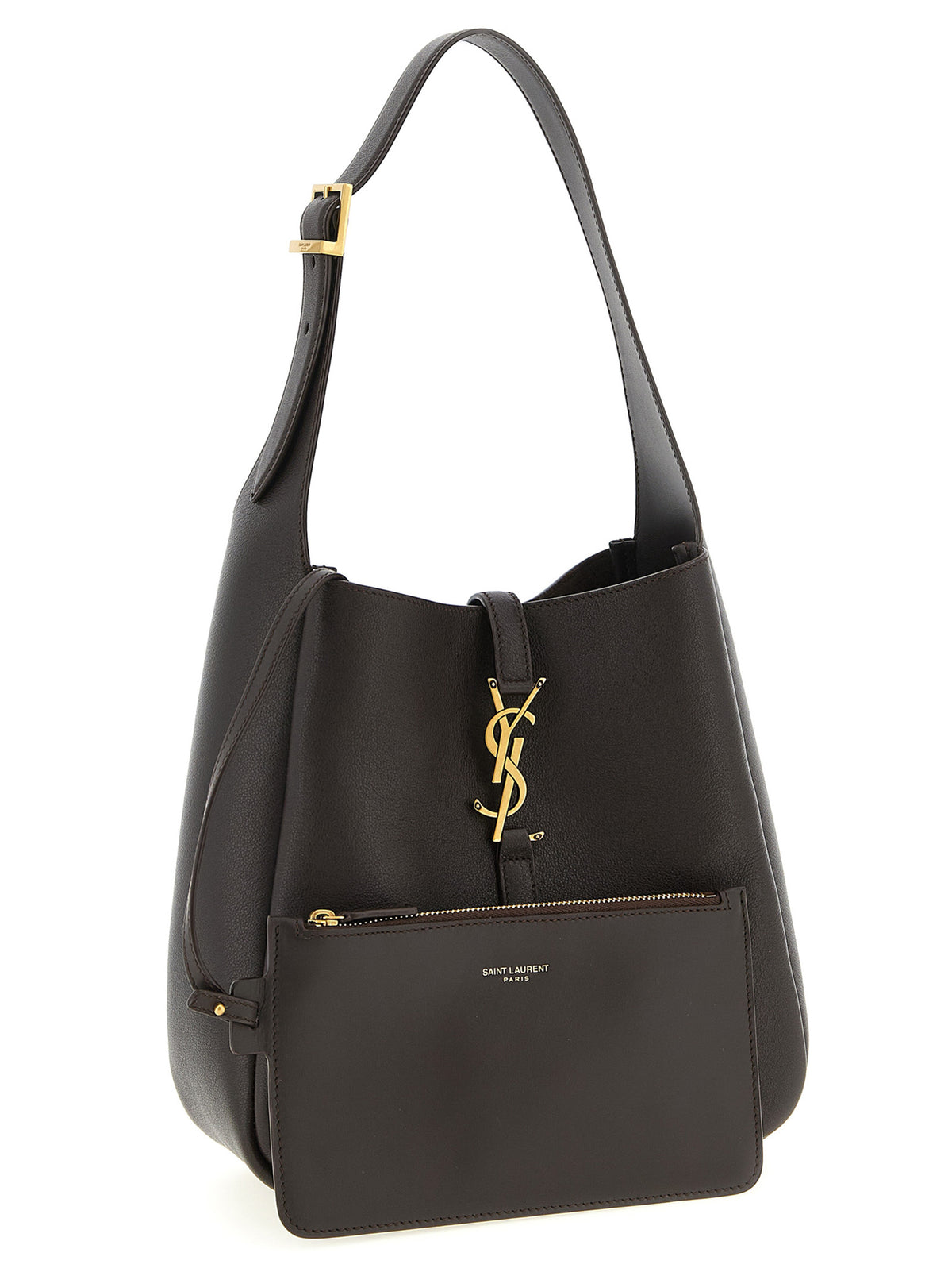 Sac bandoulière Saint Laurent en veau marron