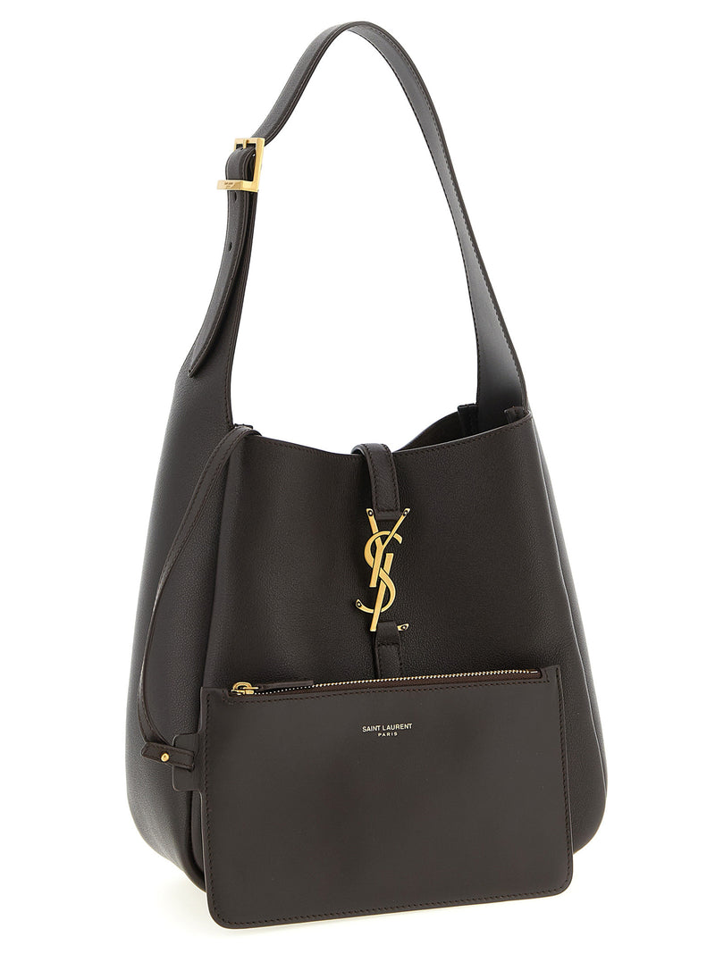 Saint Laurent Brown Calfskin Shoulder Bag