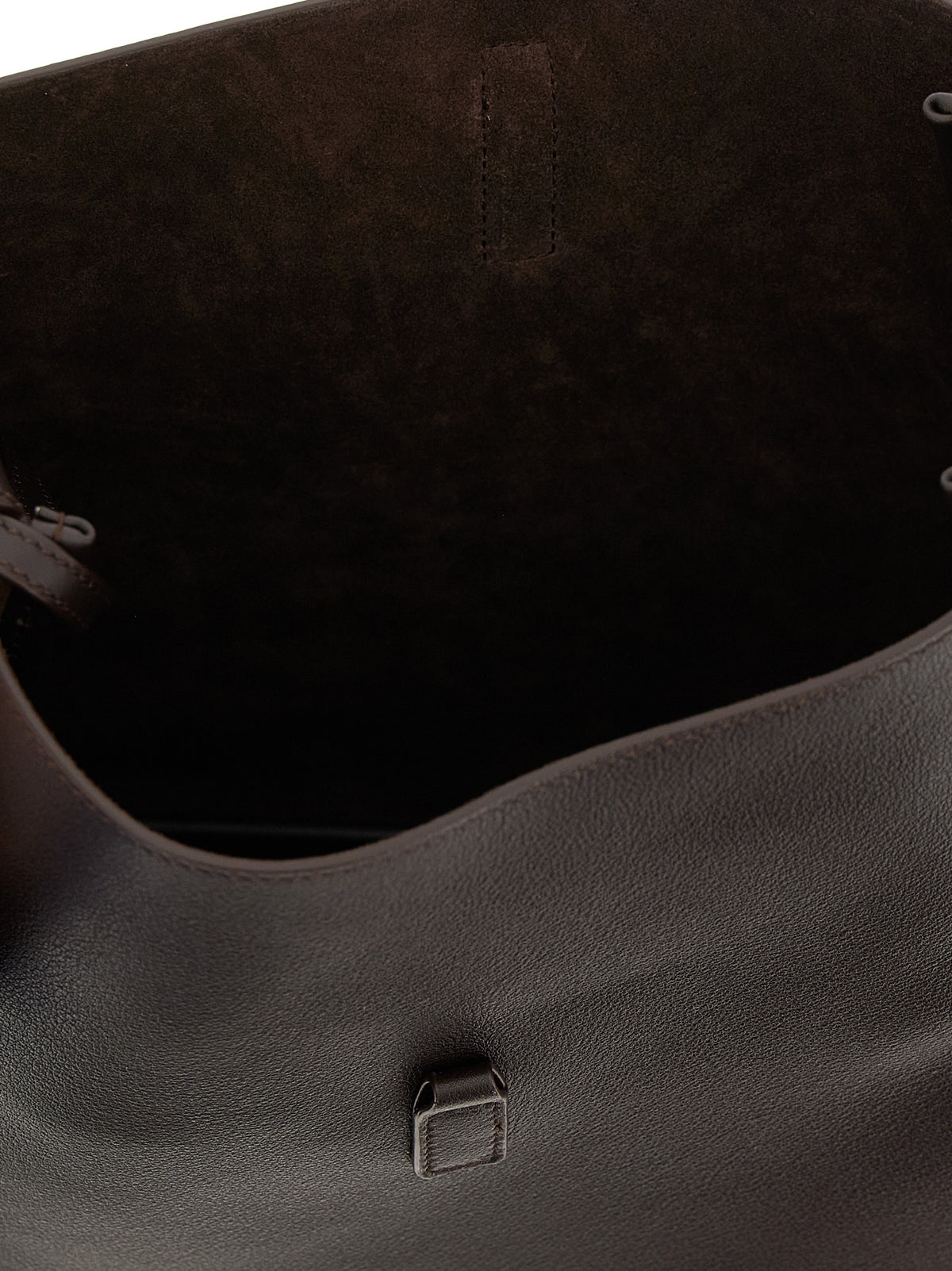 Sac bandoulière Saint Laurent en veau marron