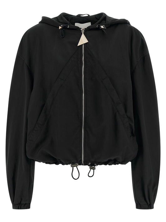 Le bomber Attico en polyester noir