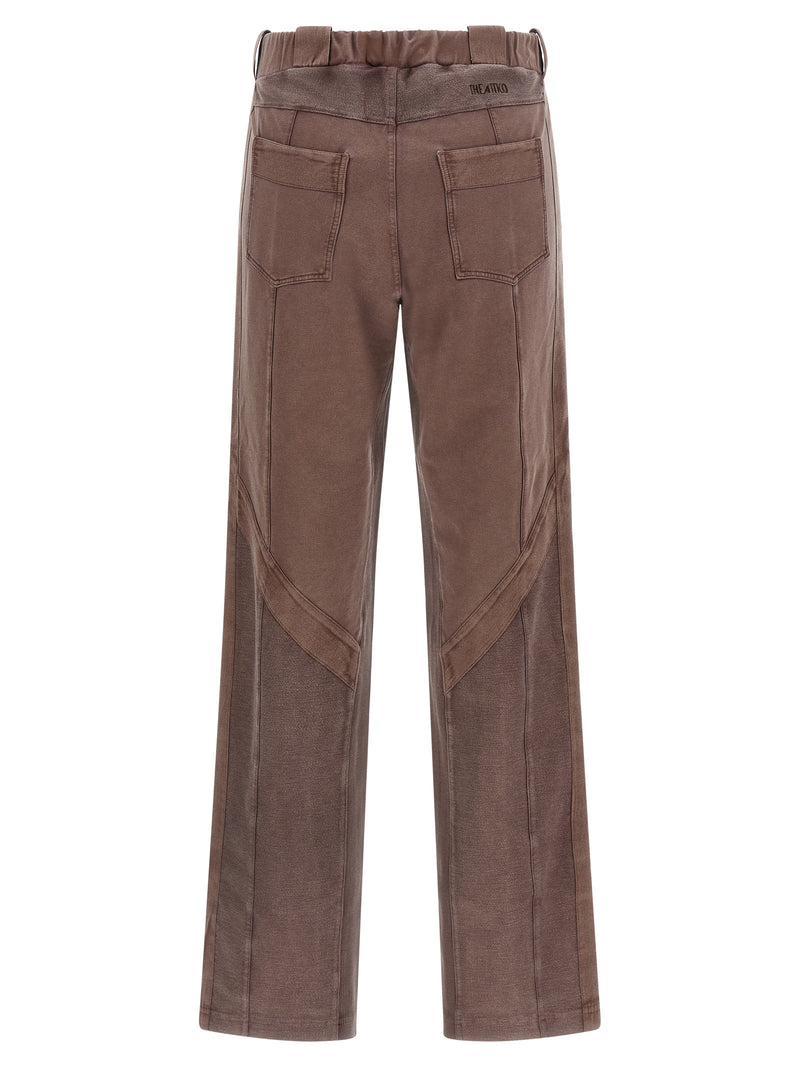 Le pantalon décontracté The Attico en coton marron