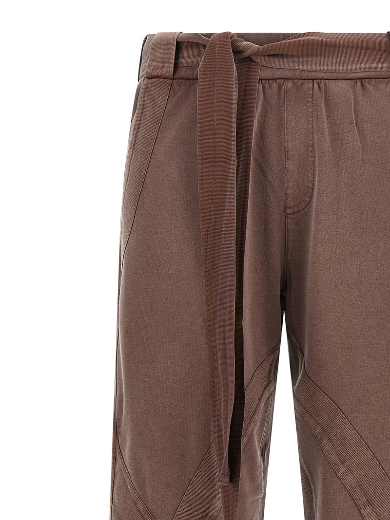 Le pantalon décontracté The Attico en coton marron