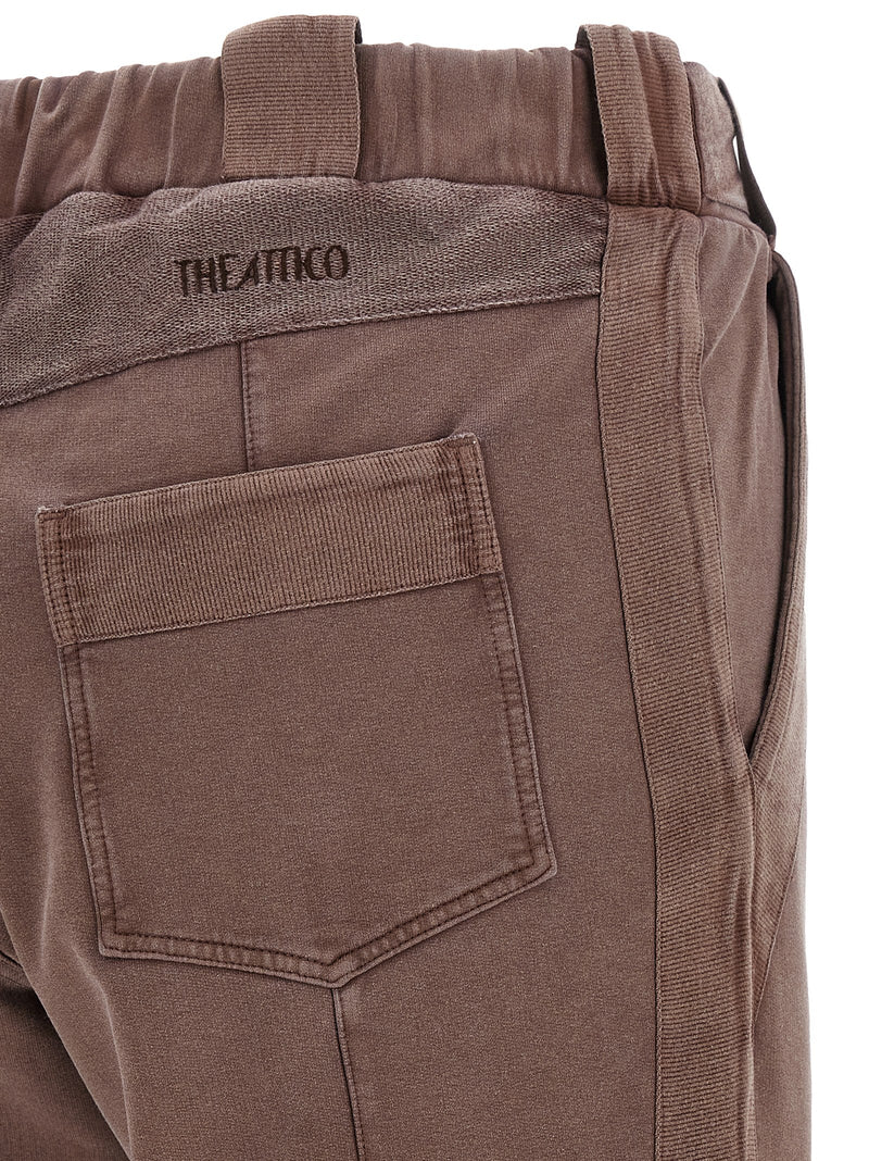 Le pantalon décontracté The Attico en coton marron