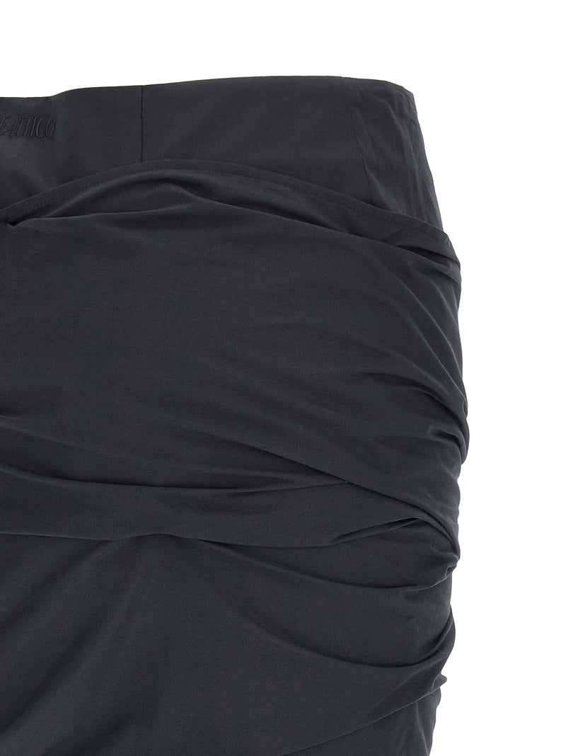 La longue jupe noire en coton The Attico