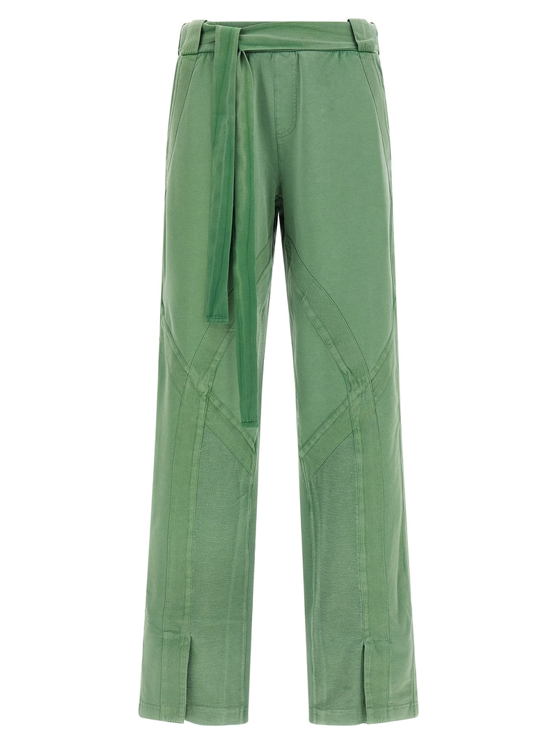 The Attico Bicolor Cotton Casual Pants