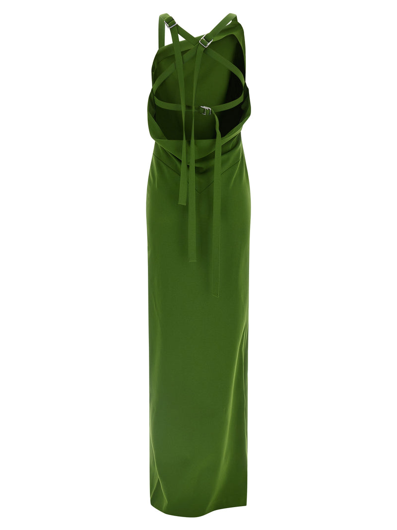 The Attico Bicolor Viscose Long Dress