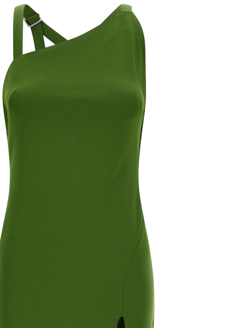 The Attico Bicolor Viscose Long Dress