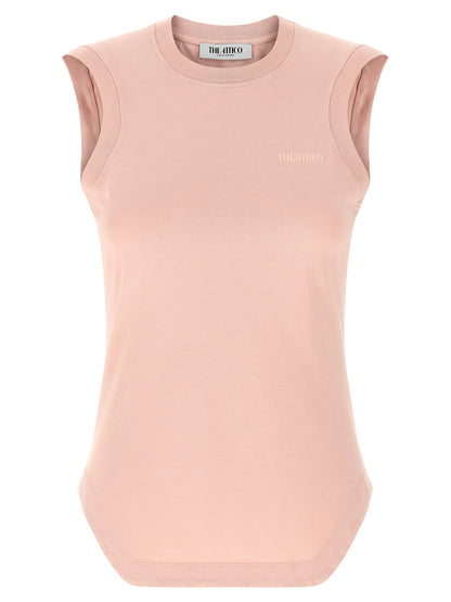 The Attico Multicolor Cotton Sleeveles T-Shirt