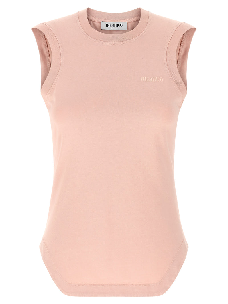 The Attico Reese Multicolor Cotton Sleeveless T-Shirt