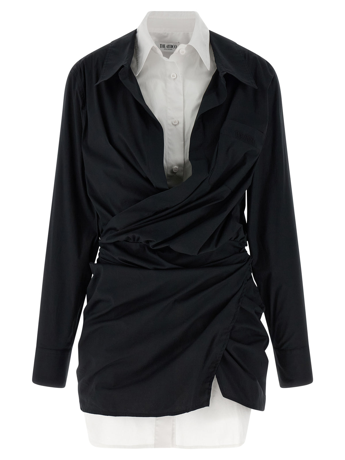 La robe courte bicolore en coton The Attico