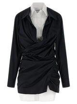 La robe courte bicolore en coton The Attico